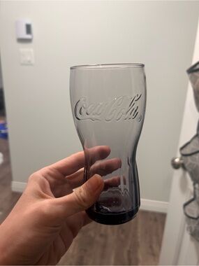 Purple coca cola glass